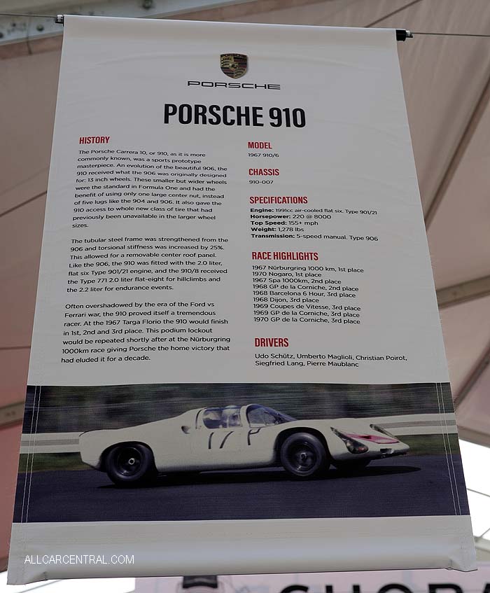 Porsche 910-6 sn-910-007 1967 Rennsport VI 2018