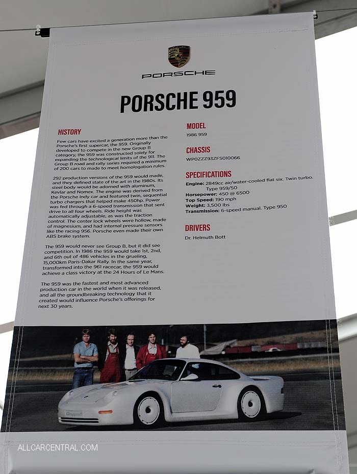 Porsche 959 sn-WP0ZZZ93ZFS010066 1986 Rennsport VI 2018