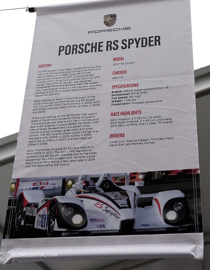 Porsche RS Spider sn-9R6-712 2007 Rennsport VI 2018