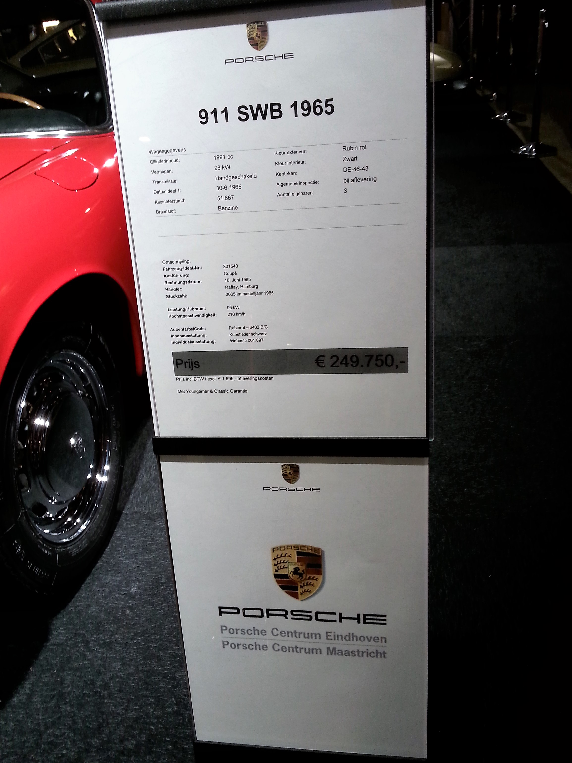 Porsche 911 SWB 1965 InterClassics Maastricht 2016 Joachim Gruchot Photo  